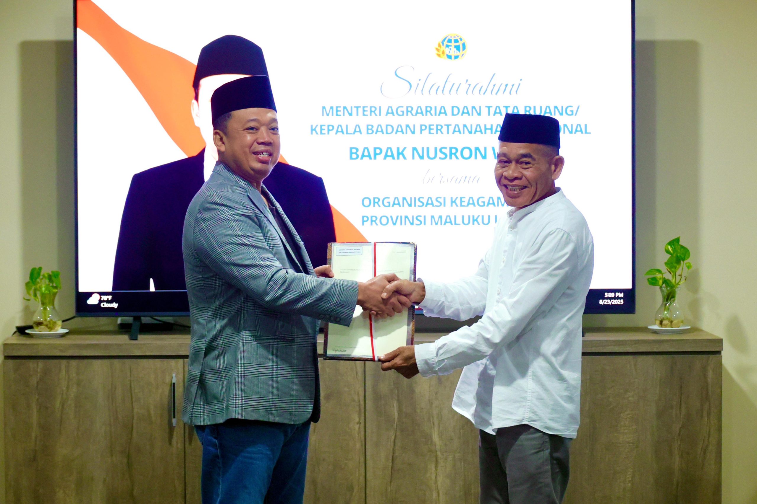 Menteri Nusron Dorong Percepatan Sertipikasi Tanah untuk Cegah Terjadinya Konflik Atas Tanah Keagamaan di Maluku Utara